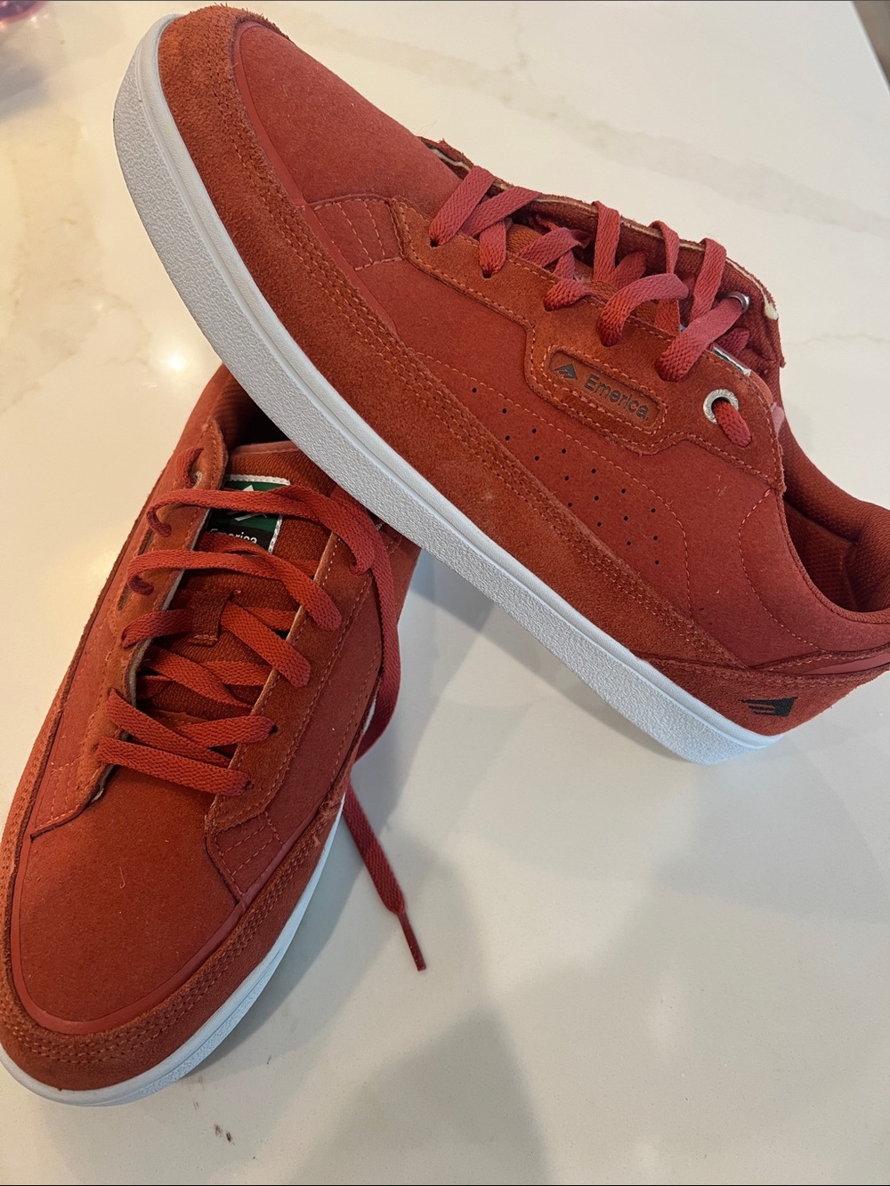 Emerica Men’s Low-Top Skate Sneakers — Rust